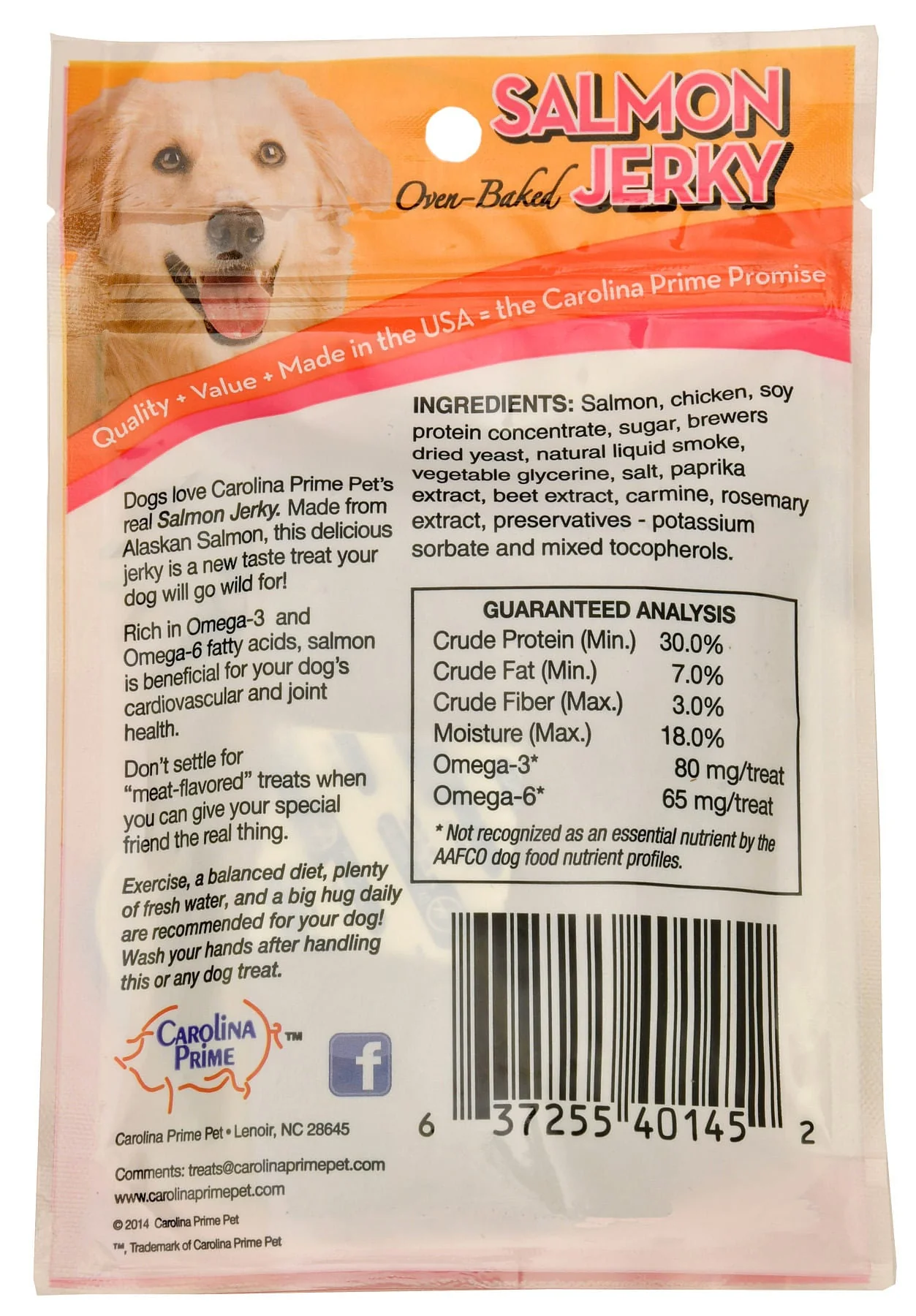 Carolina Prime Oven Baked Salmon Jerky - Pet's Shop