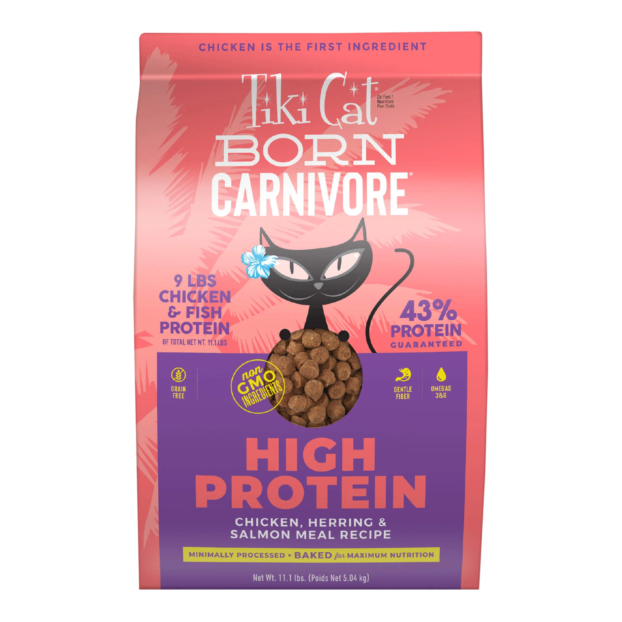 Tiki Cat Born Carnivore High Protein Dry Cat Food, Chicken, Herring & Salmon Meal - Pet's Shop