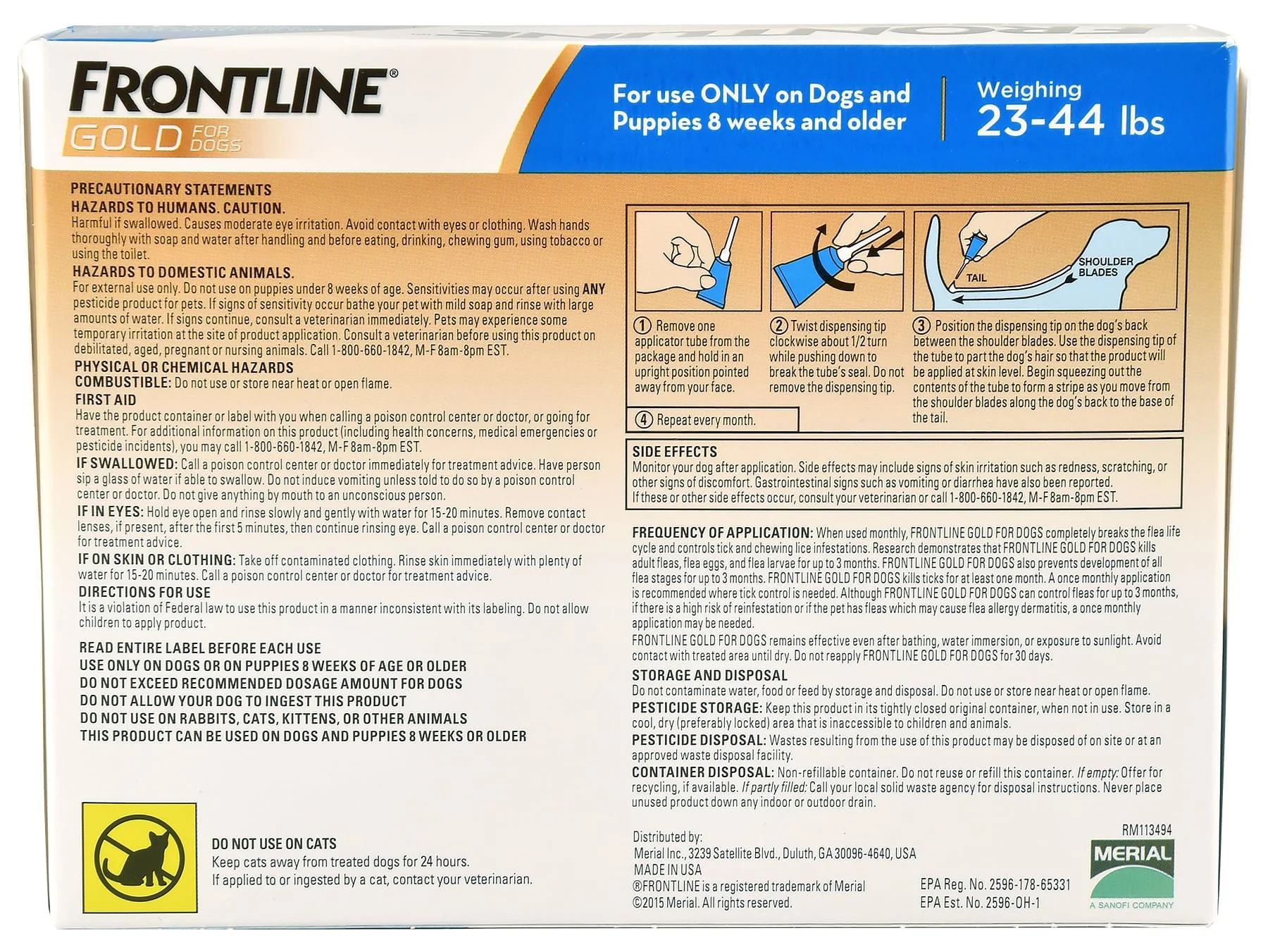 Frontline Gold for Dogs, 6-pack - Pet's Shop