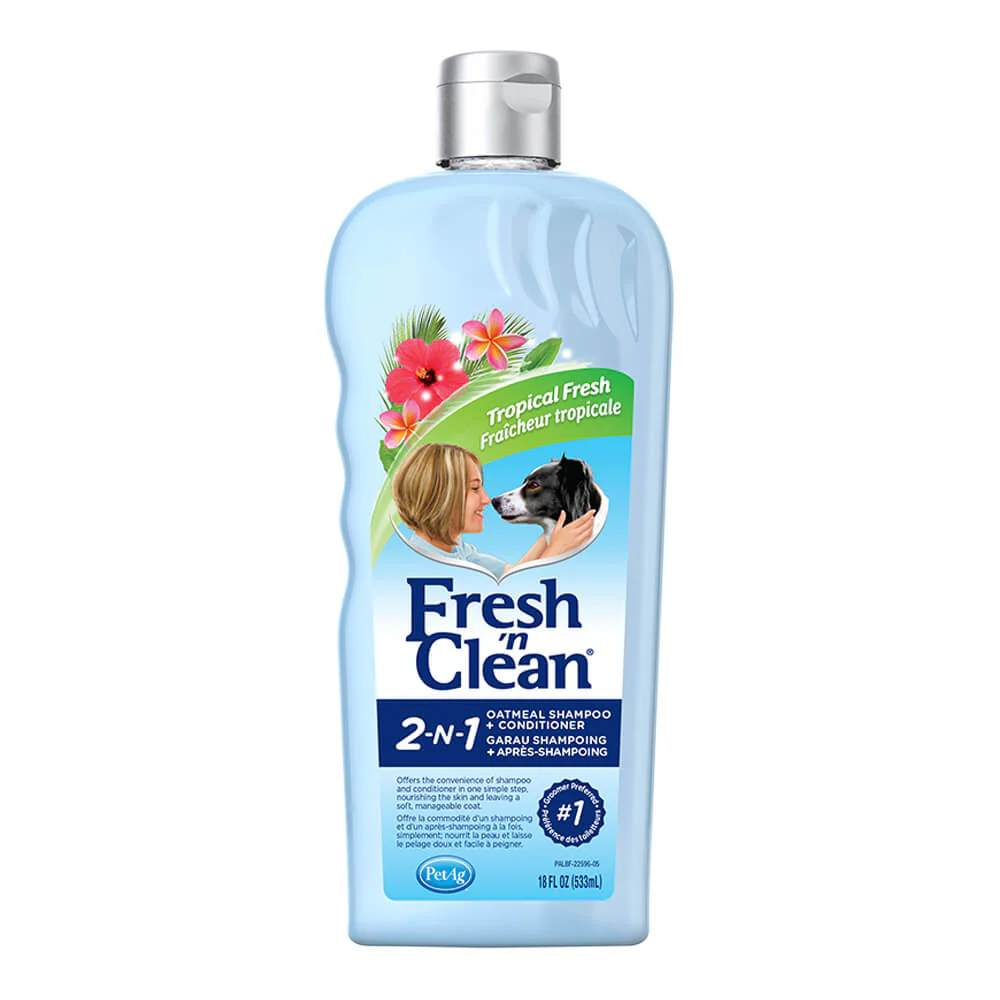 Fresh 'n Clean Protien Infused 2-in-1 Oatmeal Conditioning Shampoo, 18 oz - Pet's Shop
