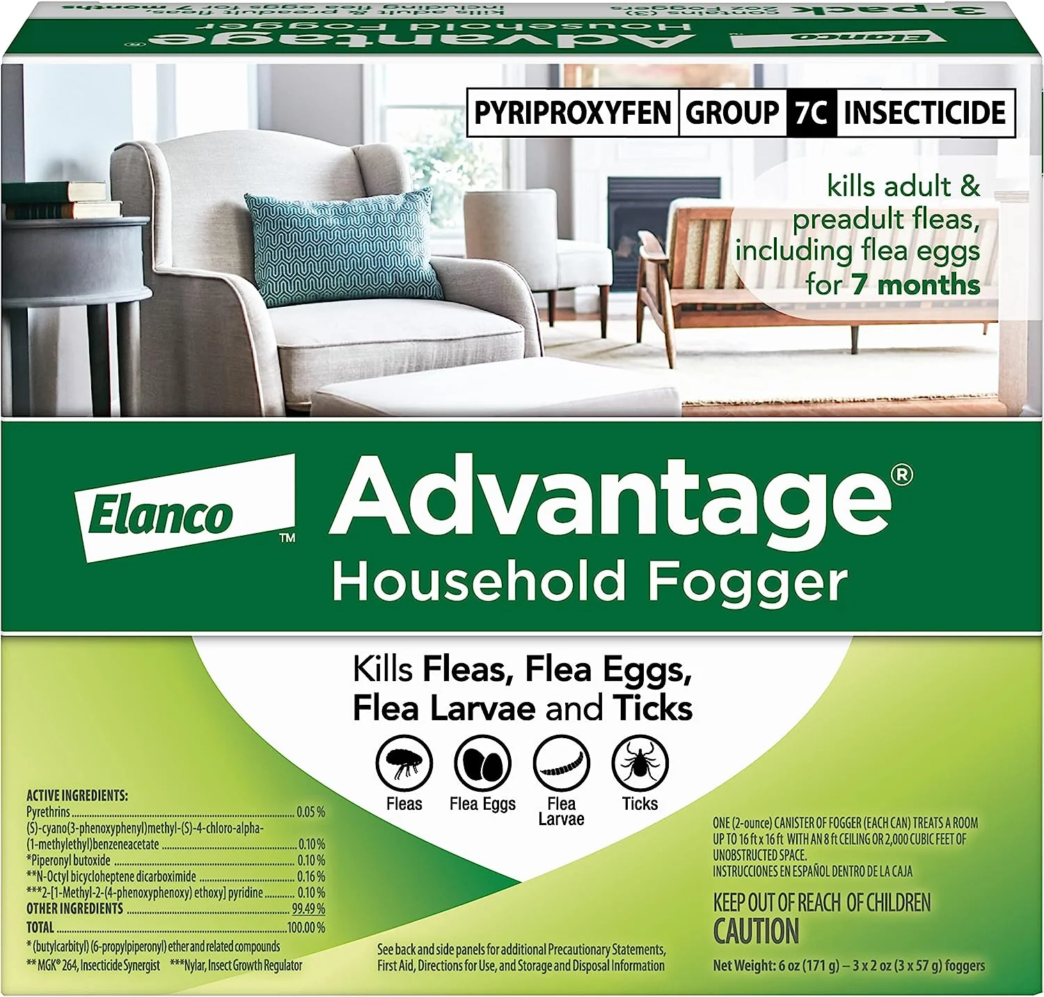 Advantage Household Fogger, 3 pack - Pet's Shop
