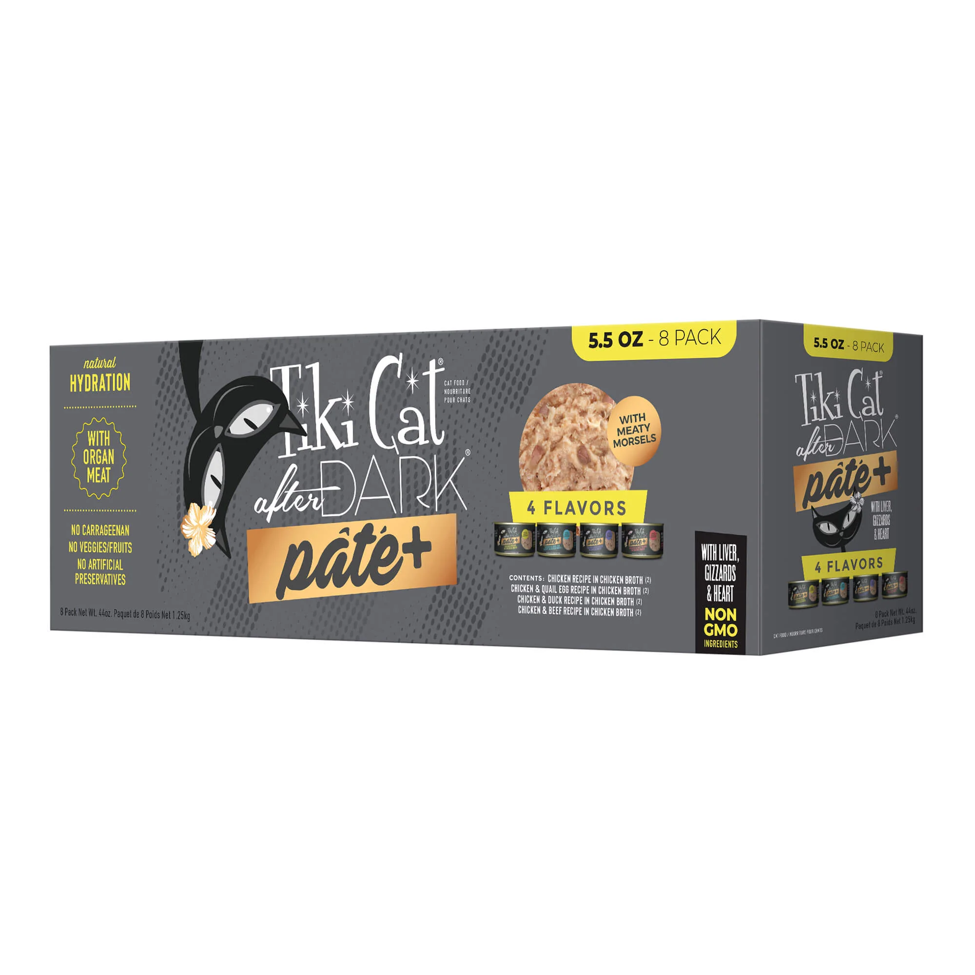 Tiki Cat After Dark Pate+ Variety Pack, 5.5 oz Cans, 8 ct - Pet's Shop