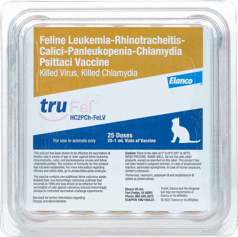 TruFel HC2PCh-FeLV, 25 Single Doses - Pet's Shop