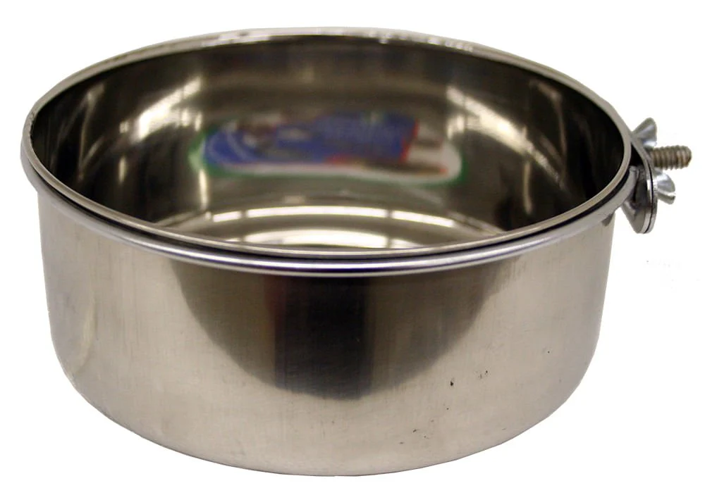 Indipets Stainless Steel Coop Cup with Screw-Nut Holder - Pet's Shop