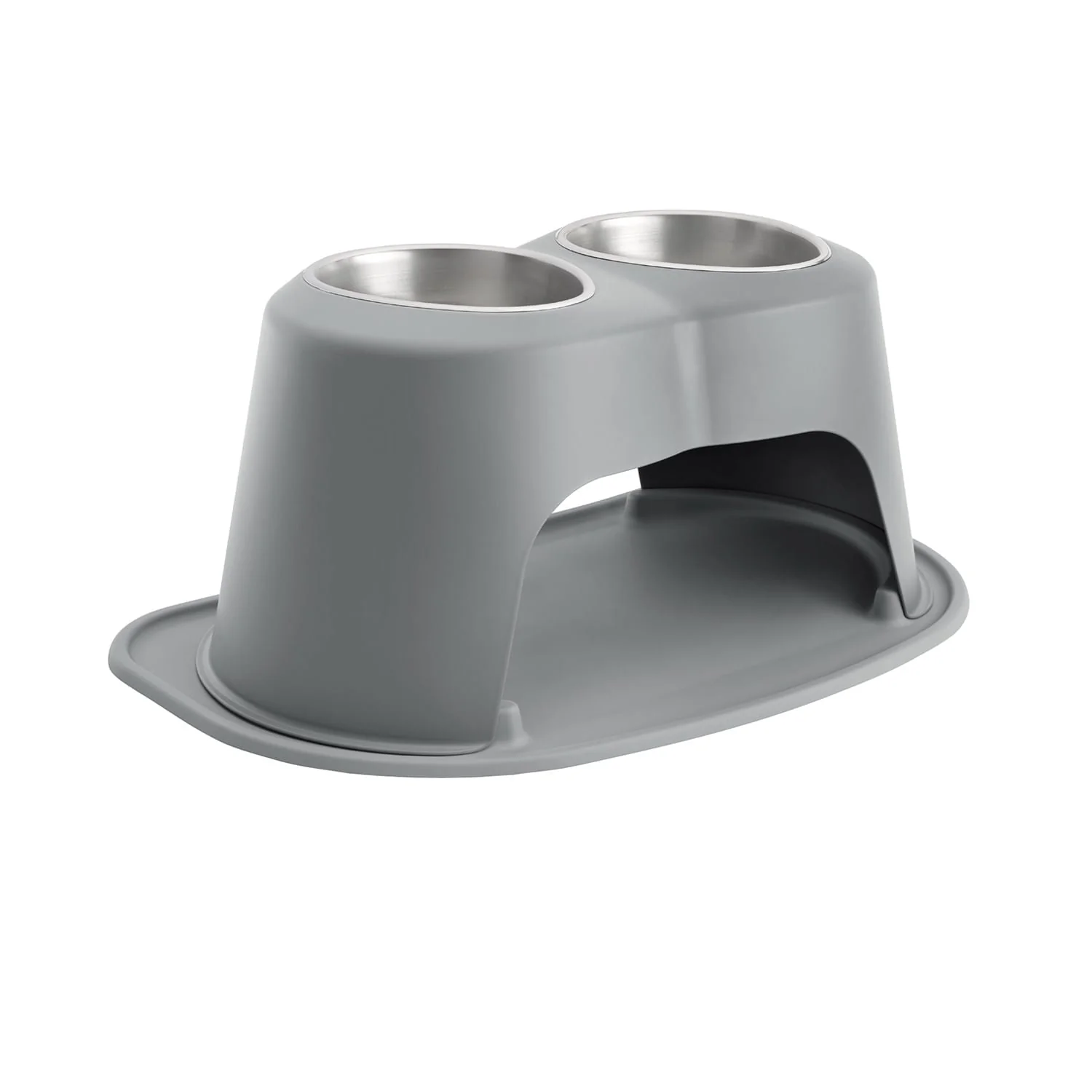 WeatherTech Double High Pet Feeding System, Stainless Steel - Pet's Shop