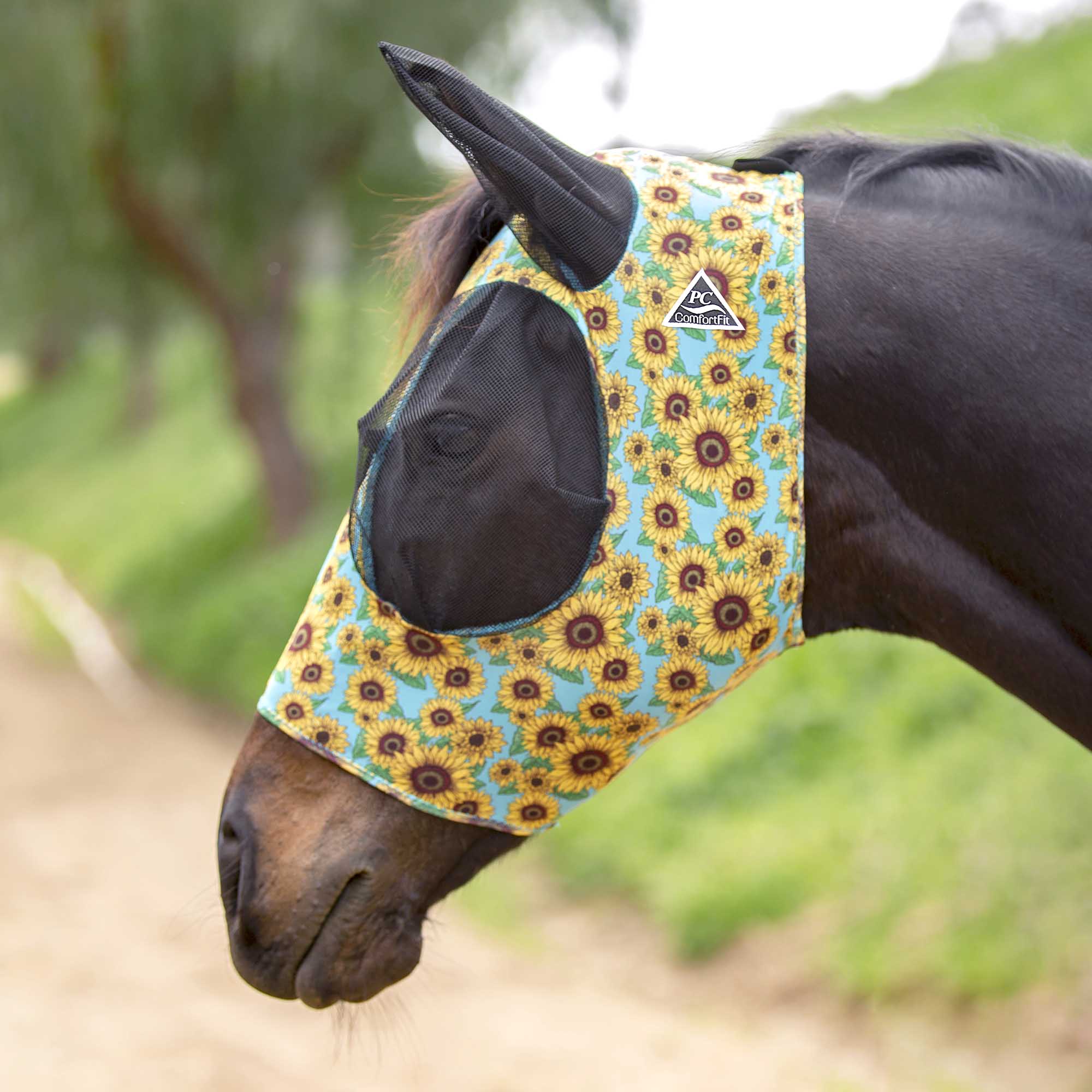 Professional's Choice Comfort Fit Lycra Horse Fly Mask with Ears - Pet's Shop