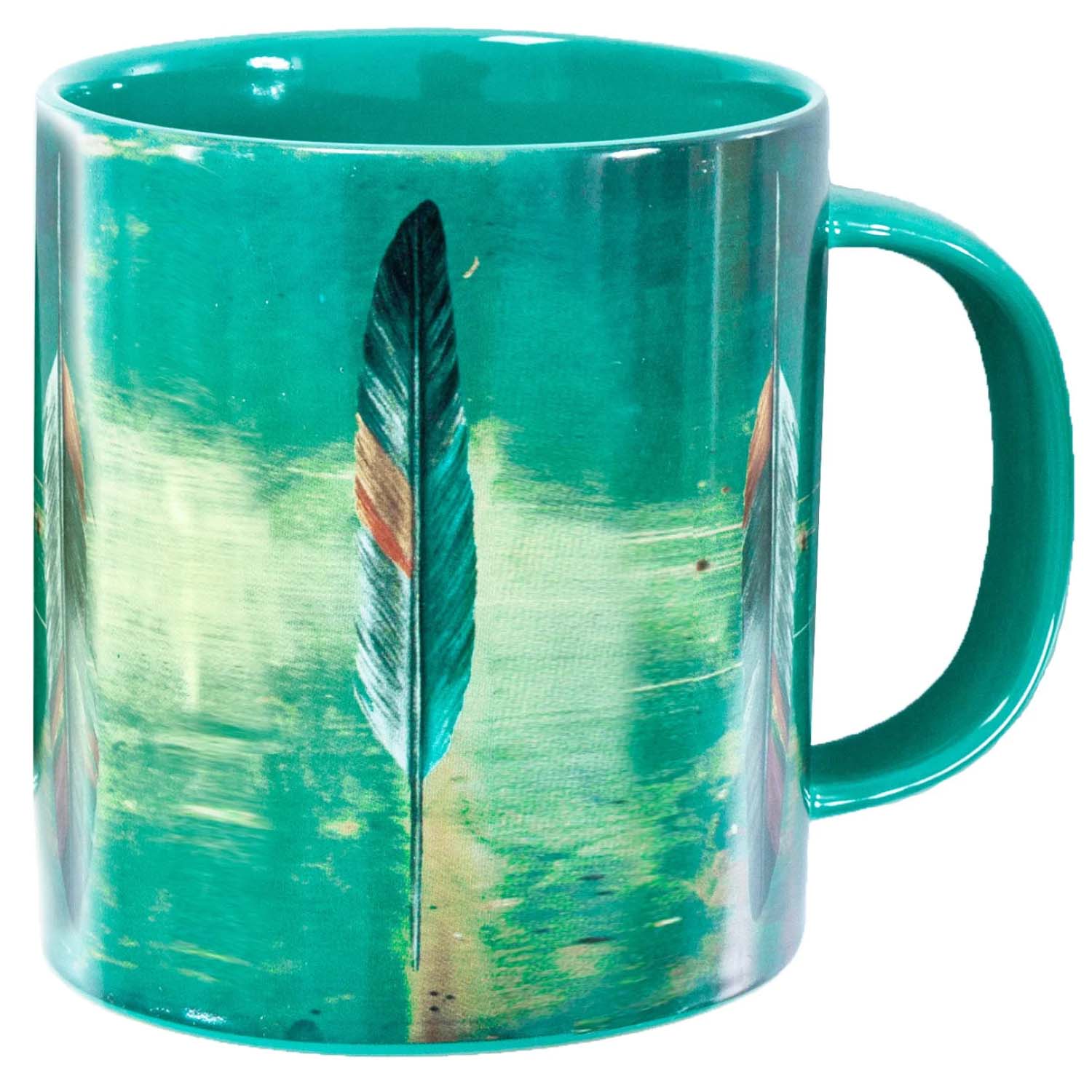Tossed Feather Design Mug Set, Set of 4 - Pet's Shop