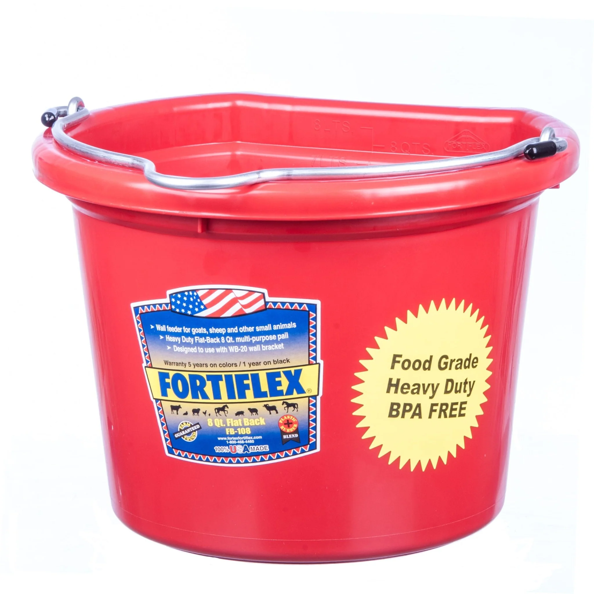 Fortiflex 2 Gallon Flatback Bucket - Pet's Shop