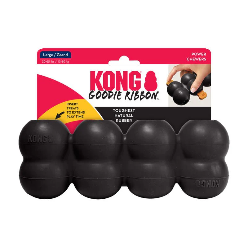 KONG Extreme Goodie Ribbon, Black, Large - Pet's Shop
