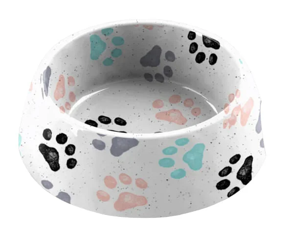 Retro Paw Print Bowl - Pet's Shop