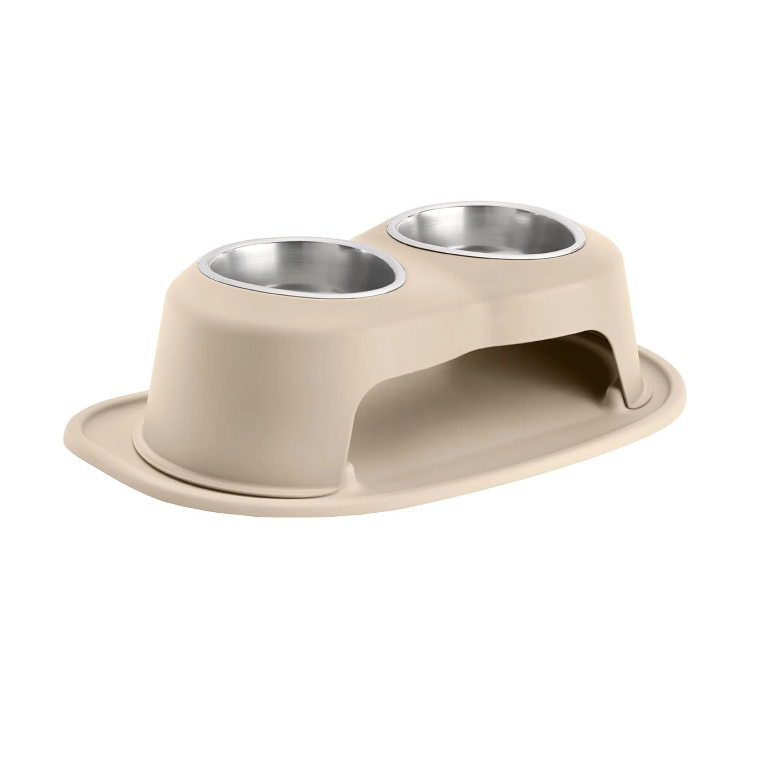 WeatherTech Double High Pet Feeding System, Stainless Steel - Pet's Shop