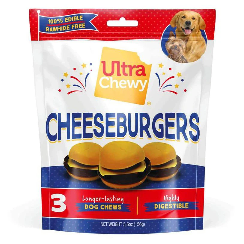 Ultra Chewy Cheeseburgers 3ct - Pet's Shop
