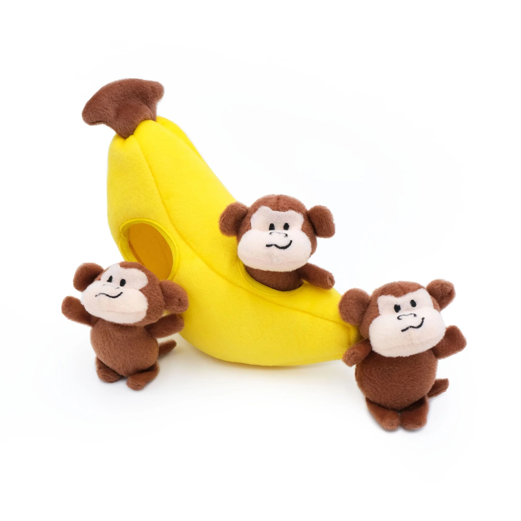 Zippy Paws 4 Piece Monkey 'n Banana Dog Toy - Pet's Shop