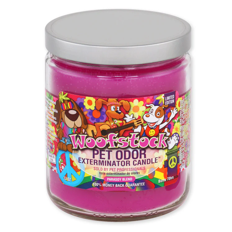 Pet Odor Exterminator Candle, Woofstock, 13 oz - Pet's Shop
