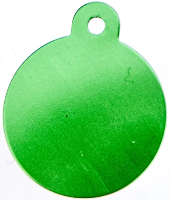 Large Circle Custom Personalized Dog Tag, Lime Green - Pet's Shop