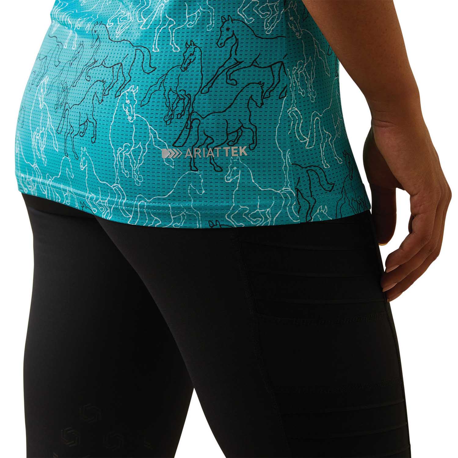 Ariat Women's Motif Polo, Viridian Green - Pet's Shop