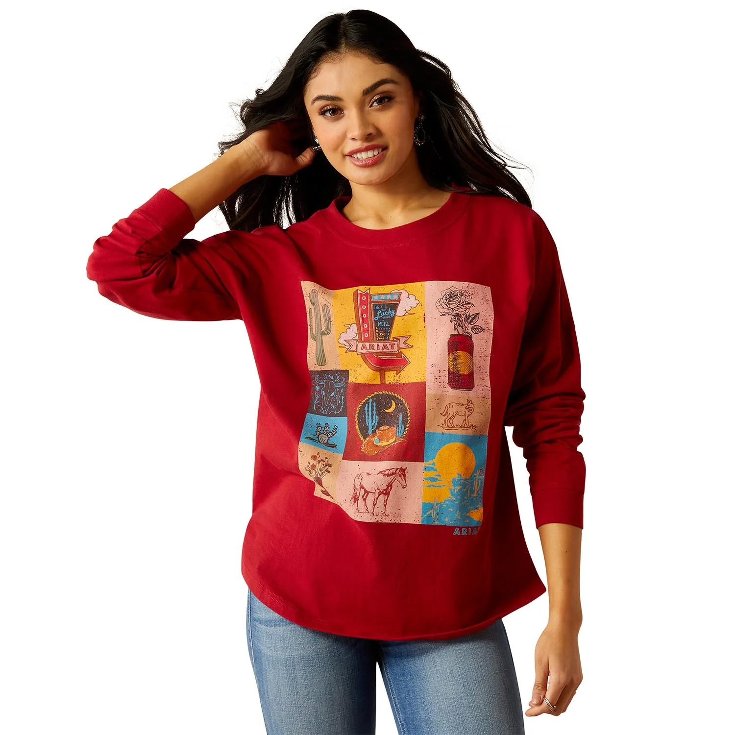 Ariat Women's Roadside Oversized Longsleeve Shirt - Pet's Shop