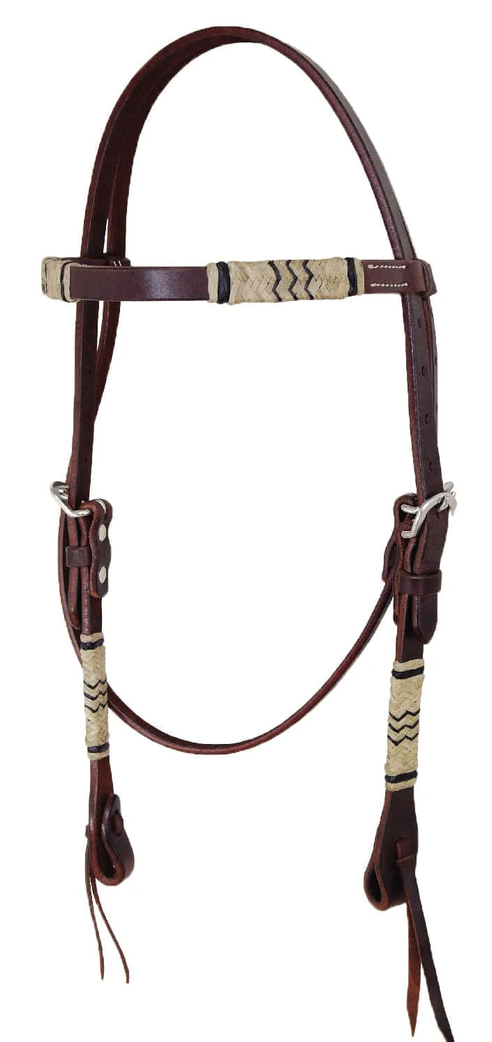 Rawhide Braided Browband Headstall - Pet's Shop