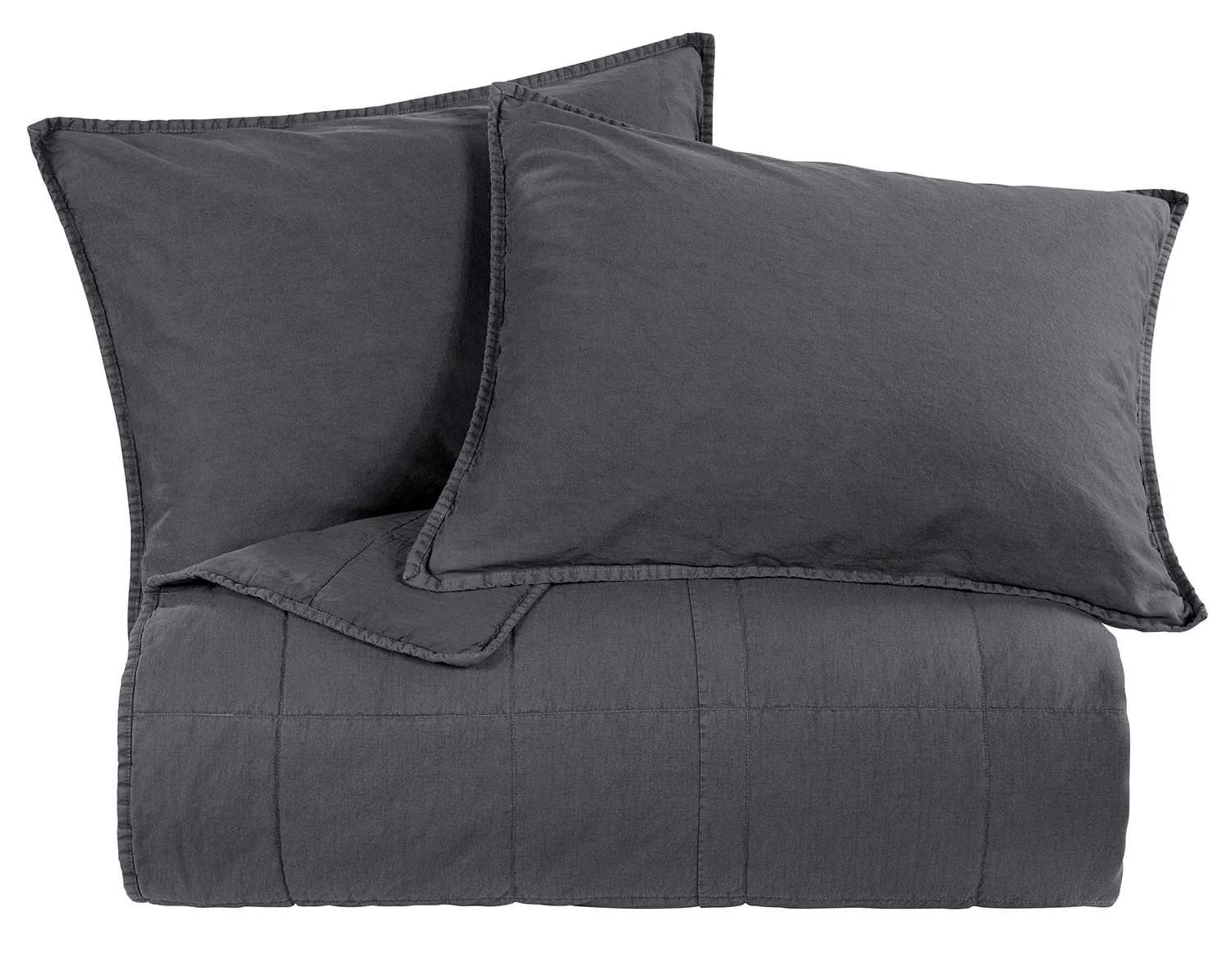 Stonewashed Cotton Velvet Quilt, Grey - Pet's Shop