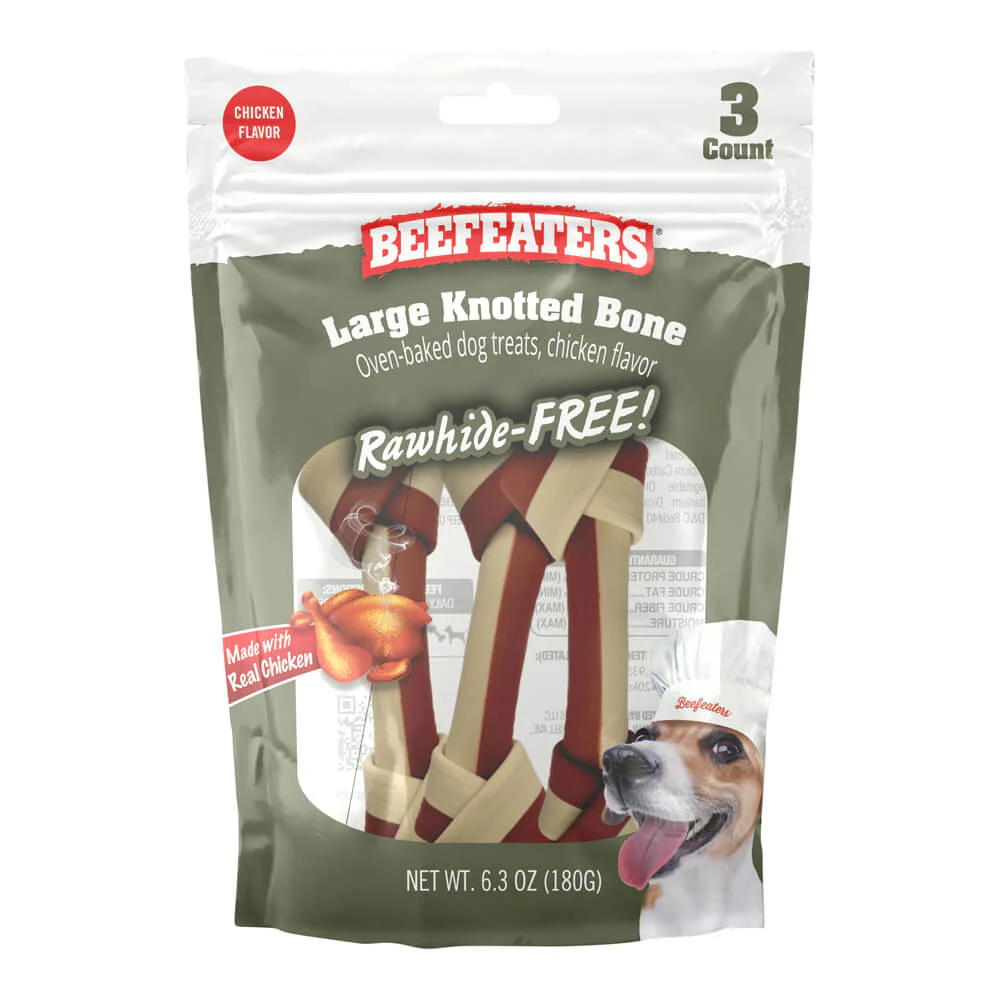 Beefeaters Rawhide Free Knotted Bone - Pet's Shop