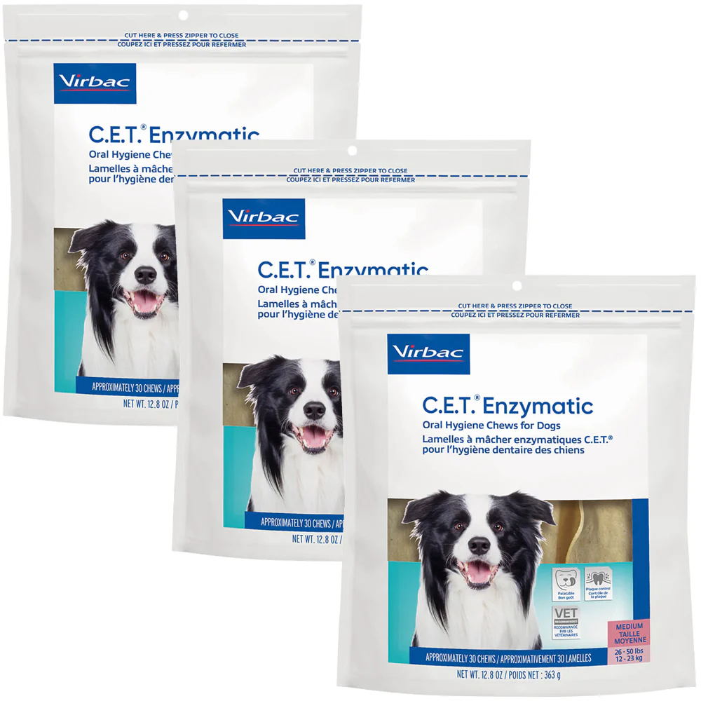 Virbac C.E.T. Enzymatic Oral Chews for Dogs - Pet's Shop