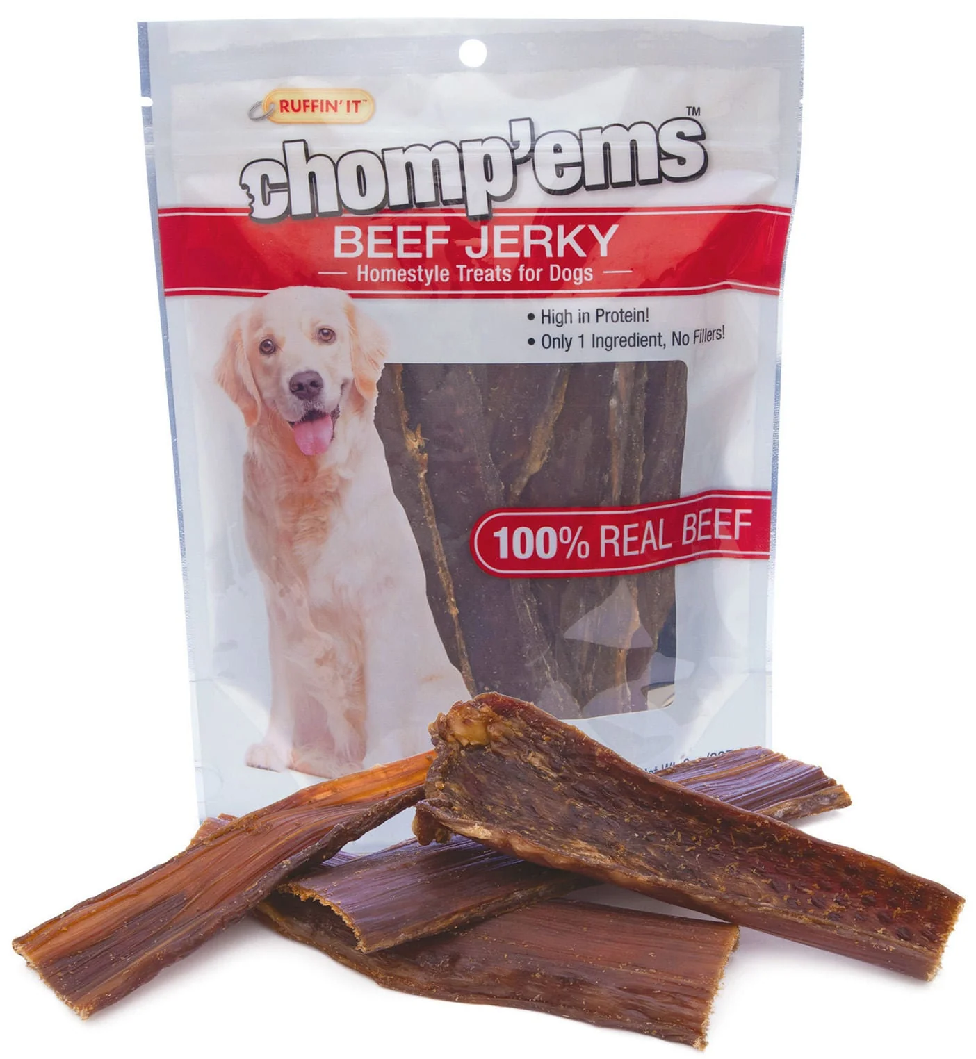 Chomp'ems Beef Jerky, 8 oz - Pet's Shop