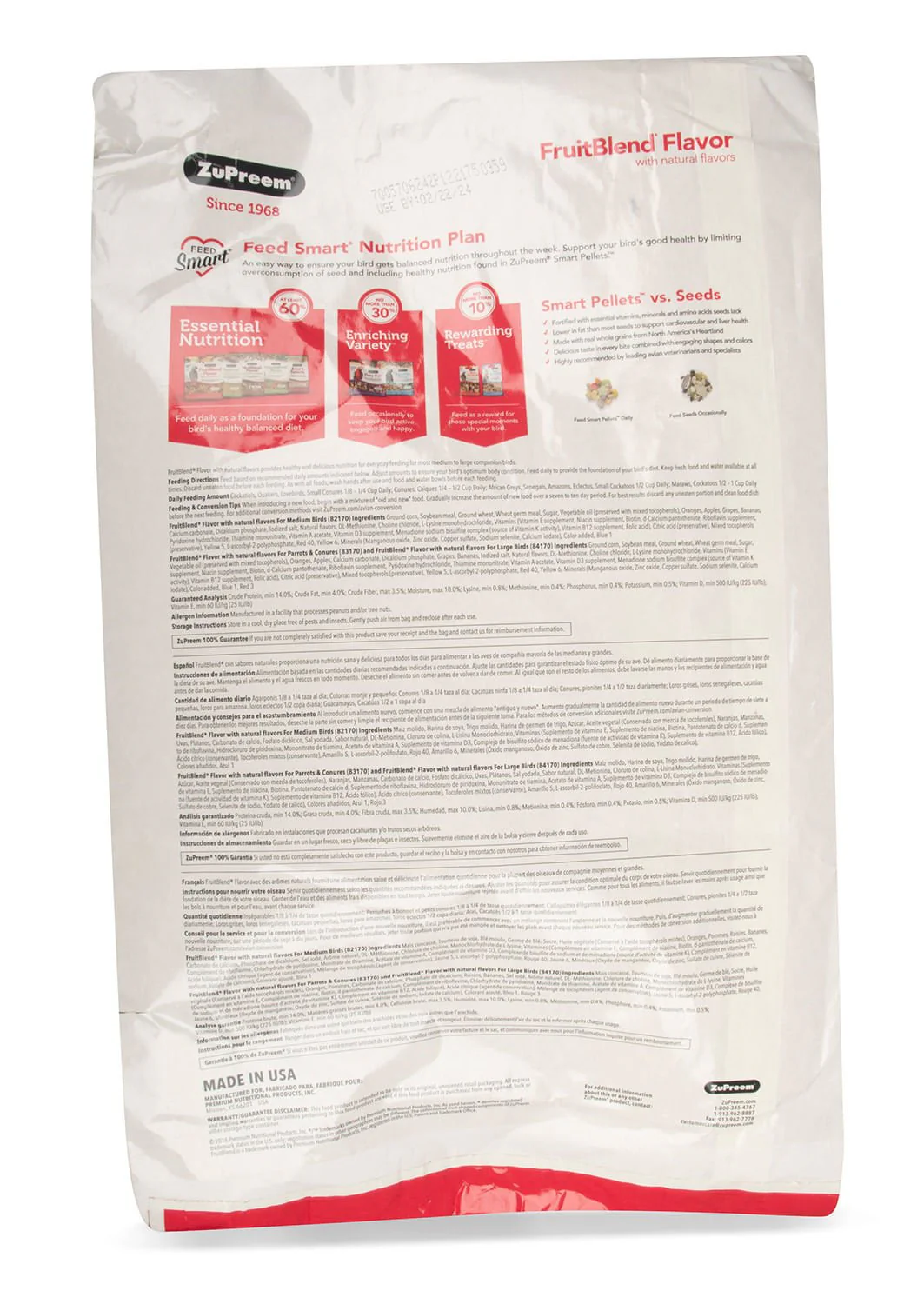 Zupreem FruitBlend Flavor Bird Food - Pet's Shop