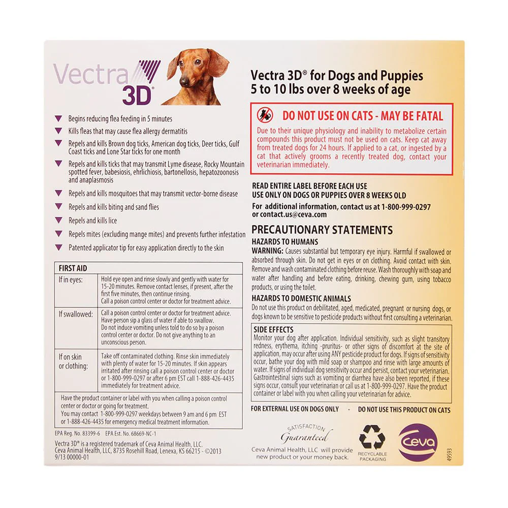 Vectra 3D Flea & Tick Spot Treatment for Dogs - Pet's Shop