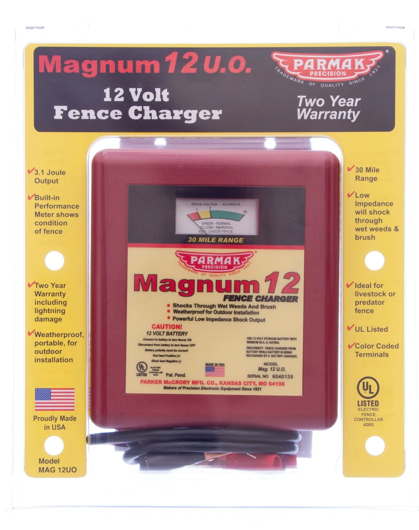 Parmak Magnum 12 U.O. (12v Fence Charger) - Pet's Shop