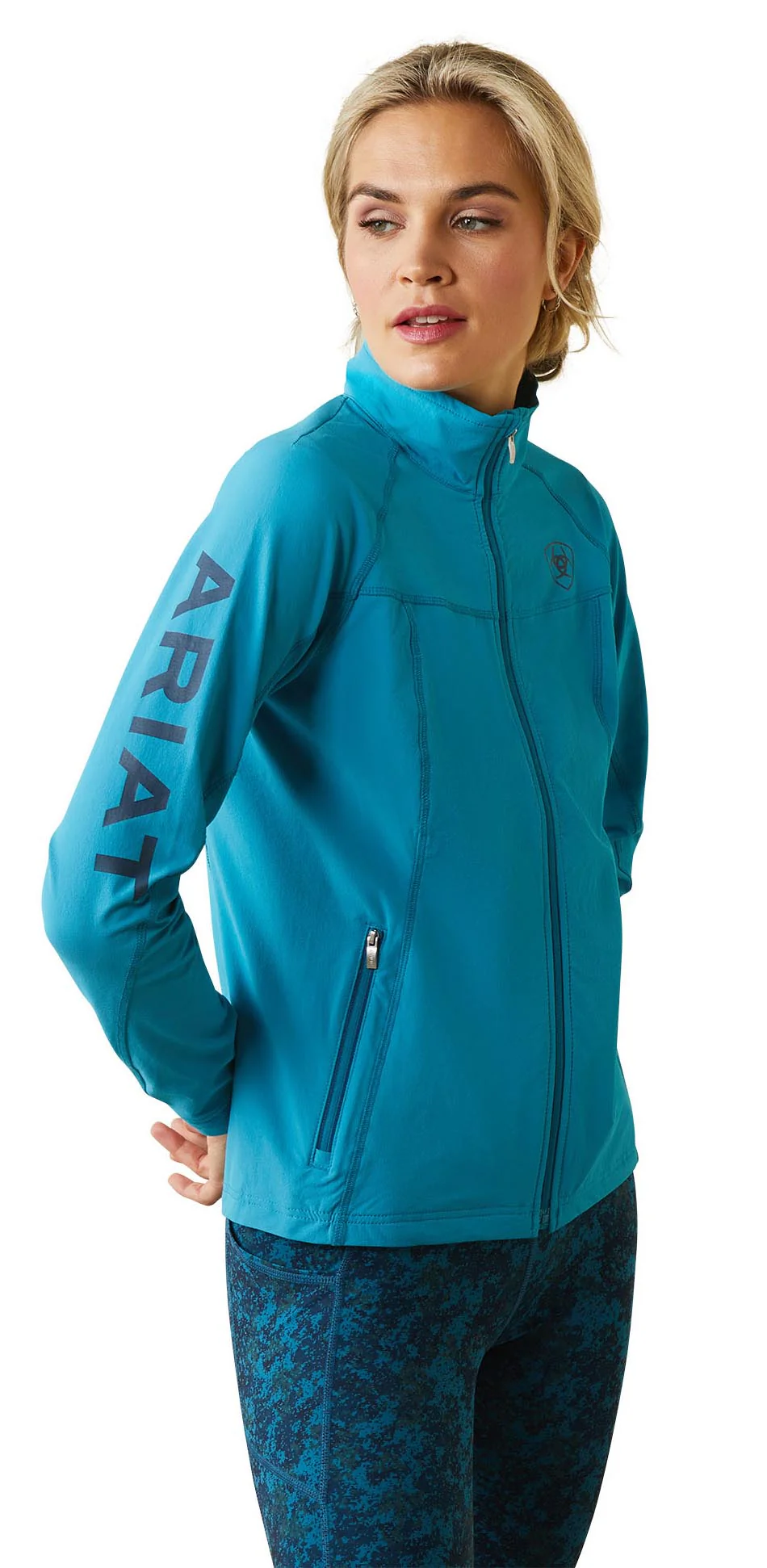 Ariat Women's Agile Softshell Jacket, Mosaic Blue - Pet's Shop