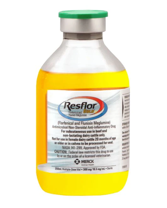 Rx Resflor Gold (florfenicol & flunixin meglumine) for Cattle - Pet's Shop