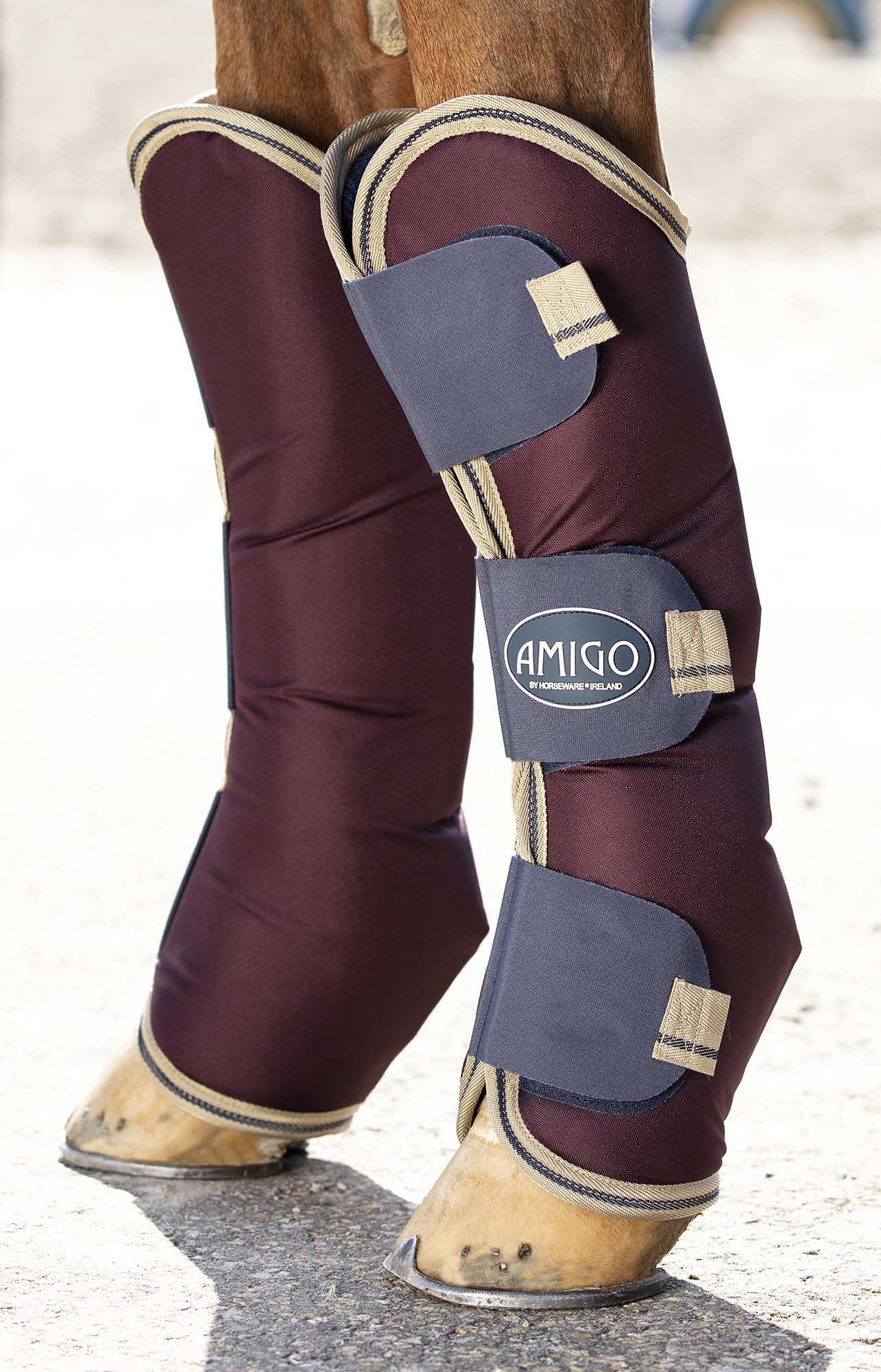 Amigo Ripstop Travel Boots, Fig with Navy & Tan Trim - Pet's Shop