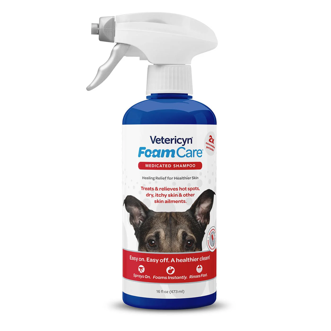 Vetericyn FoamCare Medicated Pet Shampoo, 16 oz - Pet's Shop