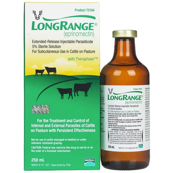Rx LongRange (eprinomectin) ERI Extended-Release Injection for Cattle - Pet's Shop