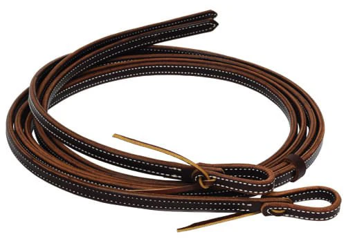 Professional's Choice Oiled 2-Ply Latigo Reins, Burgundy - Pet's Shop