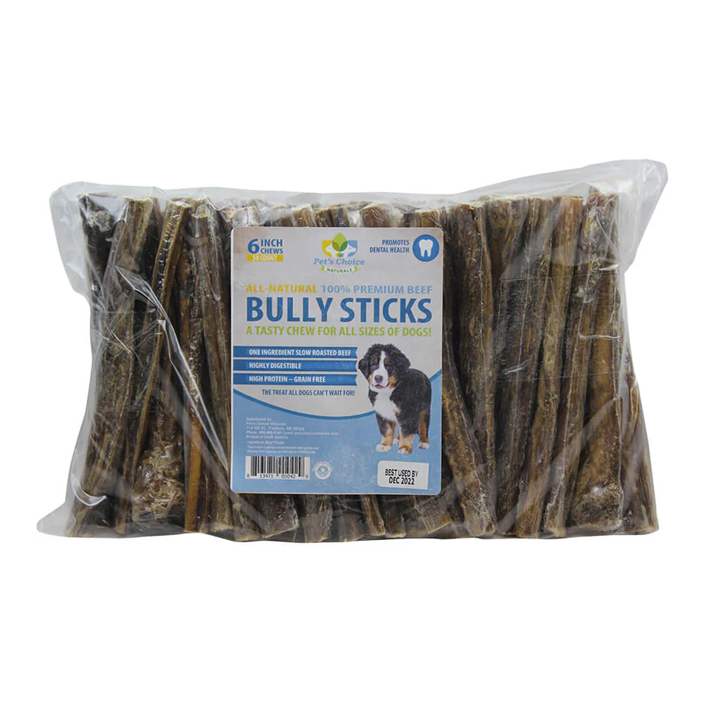 Premium All Natural Dog Pizzle Chews, 6