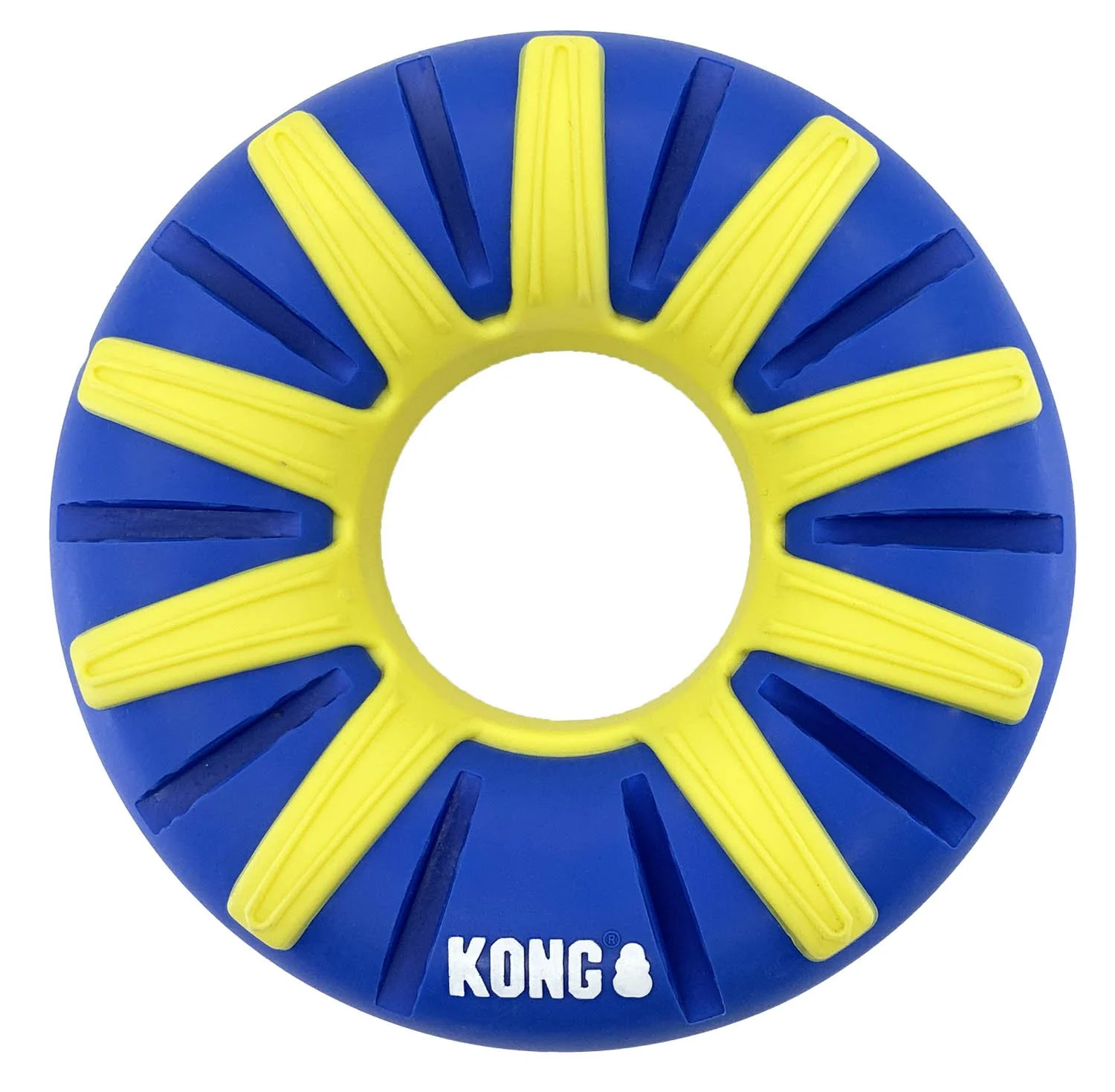 KONG Goodiez Ring, Blue/Yellow, Med - Pet's Shop