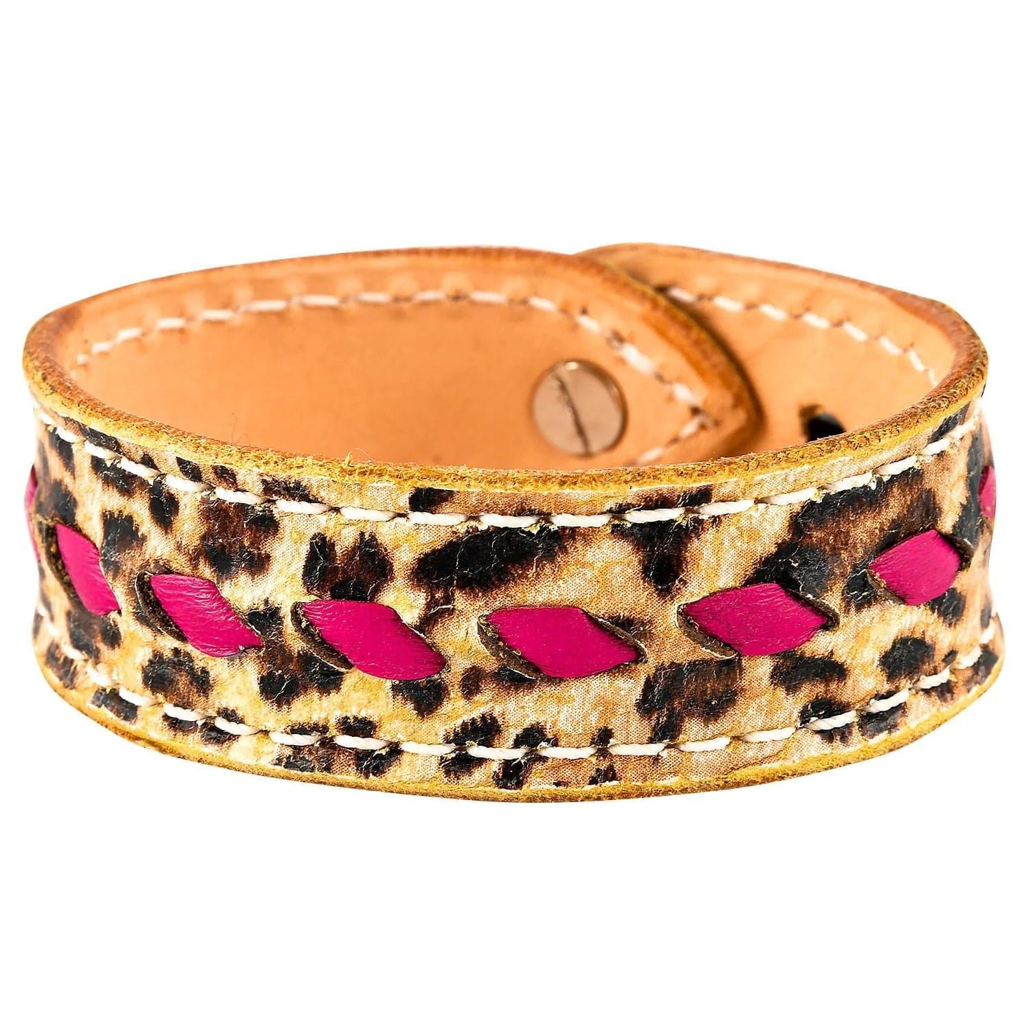 Buckstitch Bracelet, Cheetah & Pink - Pet's Shop