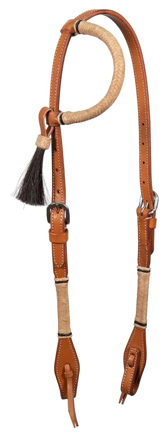Buffalo Leather Natural Rawhide One Ear Headstall - Pet's Shop