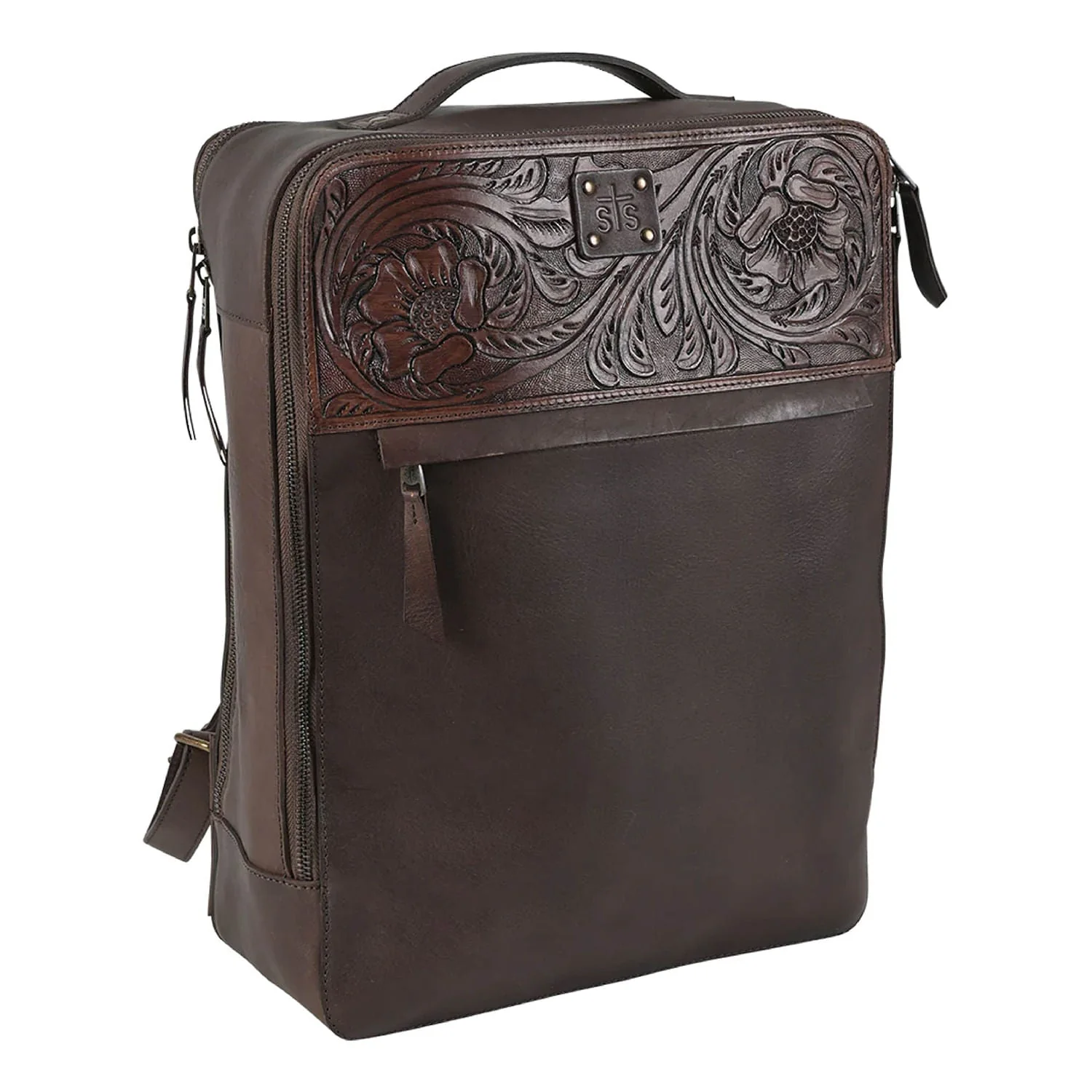 STS Westward Tooled Leather Women's Backpack - Pet's Shop