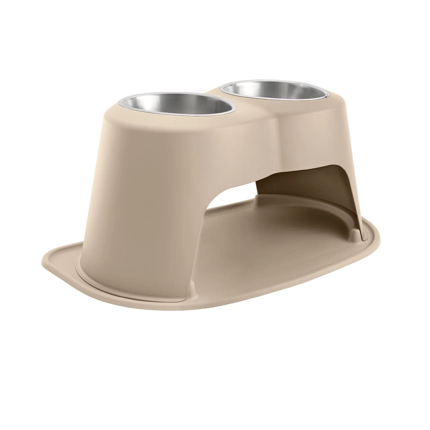 WeatherTech Double High Pet Feeding System, Stainless Steel - Pet's Shop
