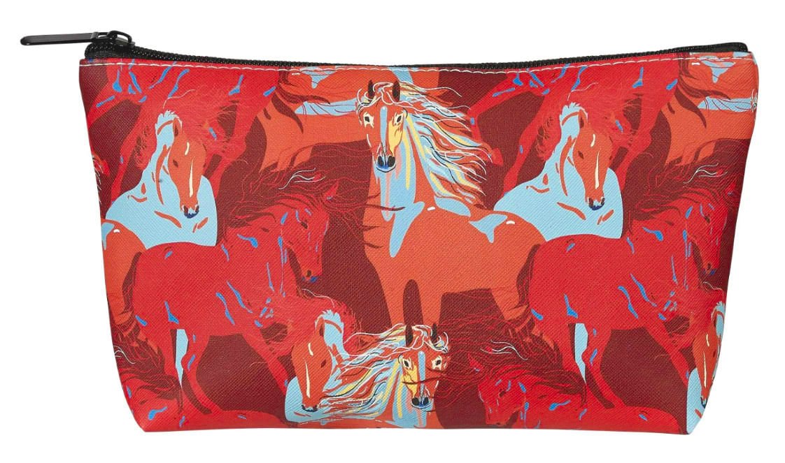 Colorful Horses Cosmetic Pouch - Pet's Shop
