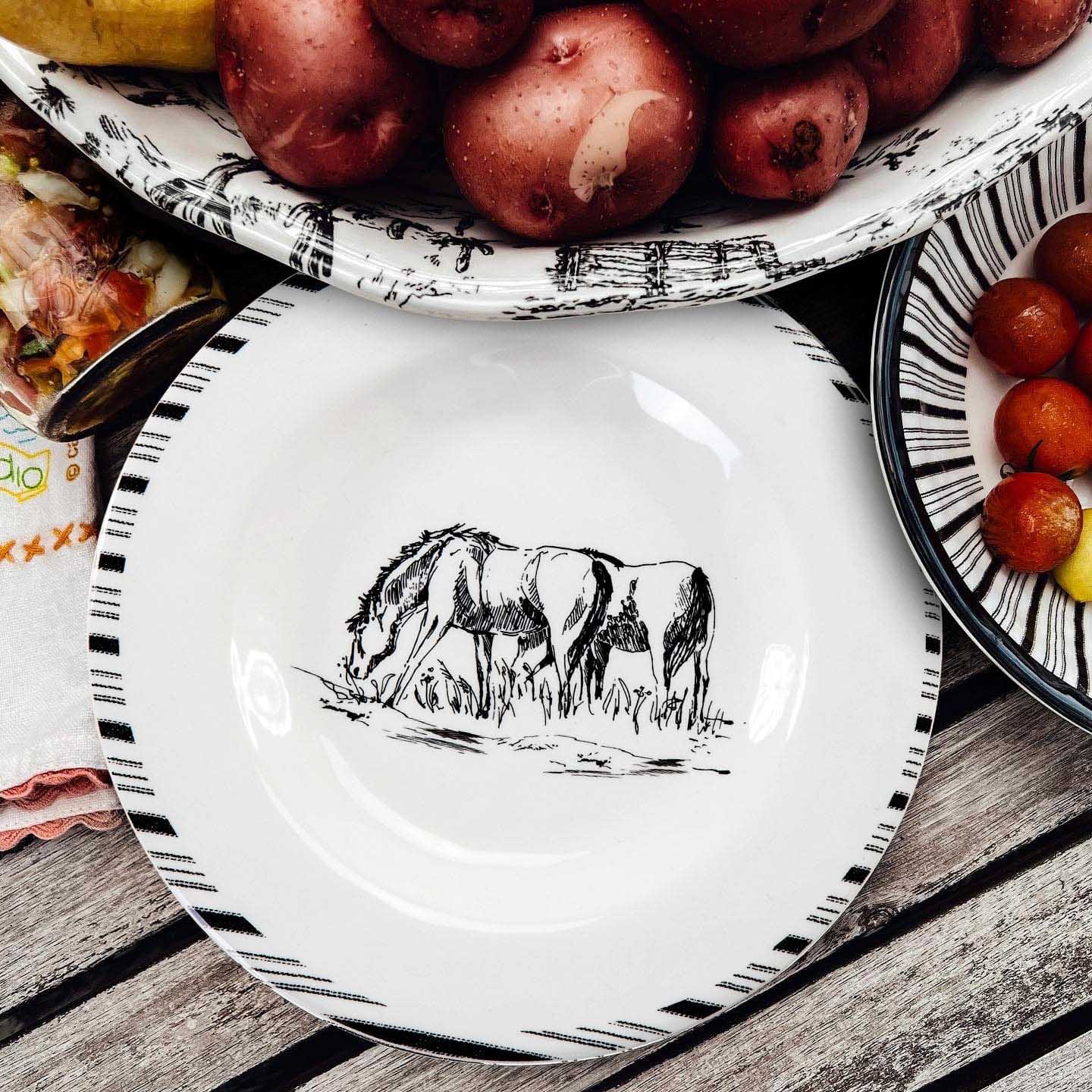 Ranch Life Melamine Salad Plate, 4 Piece - Pet's Shop