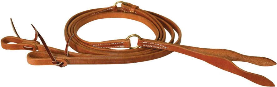 Berlin Leather Harness Leather Flat Romel Rein, 1/2