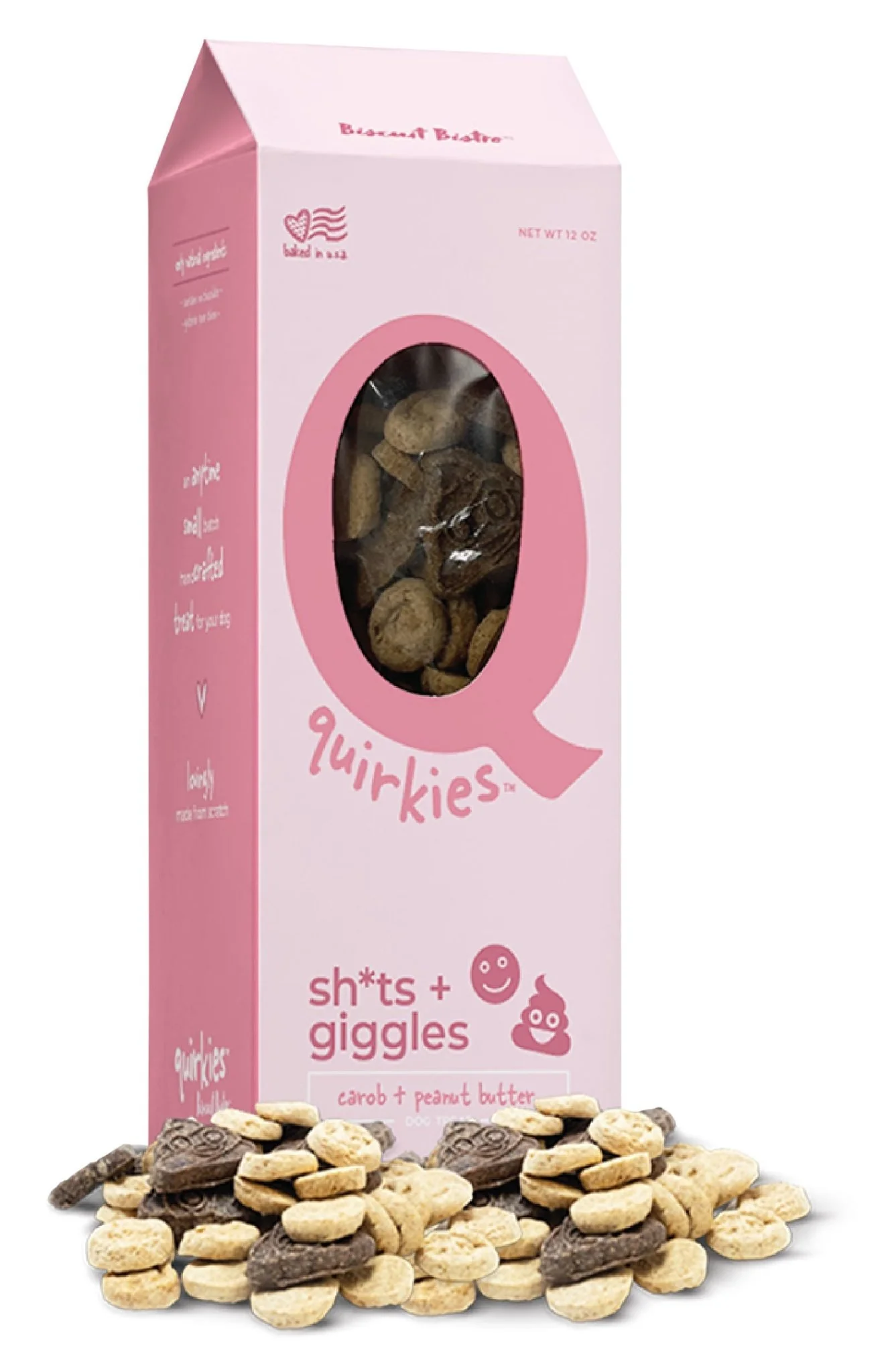Quirkies, Sh*ts + Giggles, Peanut Butter & Carob - Pet's Shop