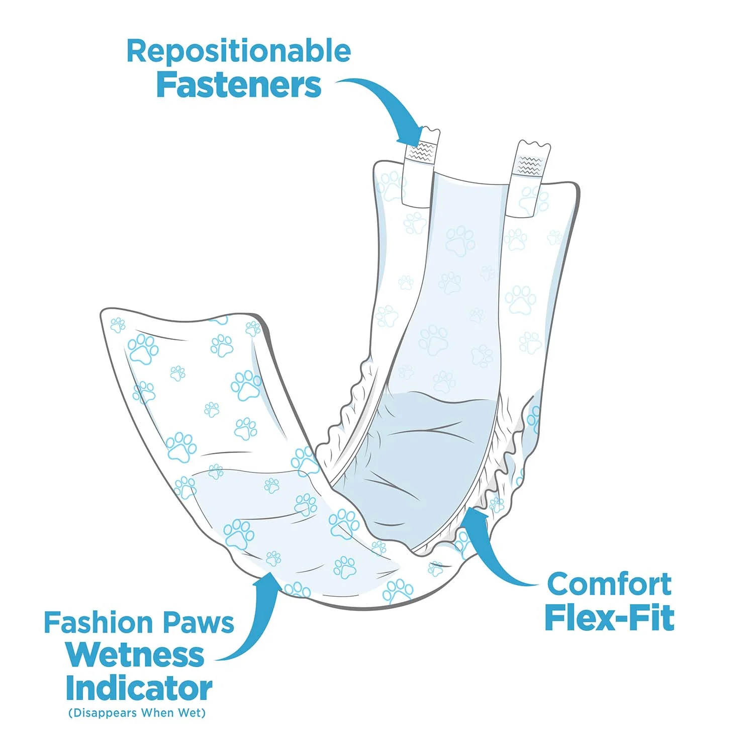 Wee-Wee Disposable Male Dog Wraps - Pet's Shop