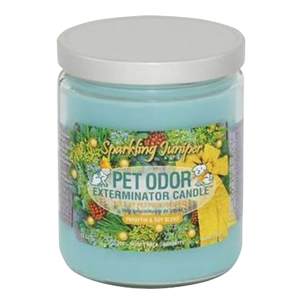 Pet Odor Exterminator Candle, Sparkling Juniper, 13 oz - Pet's Shop