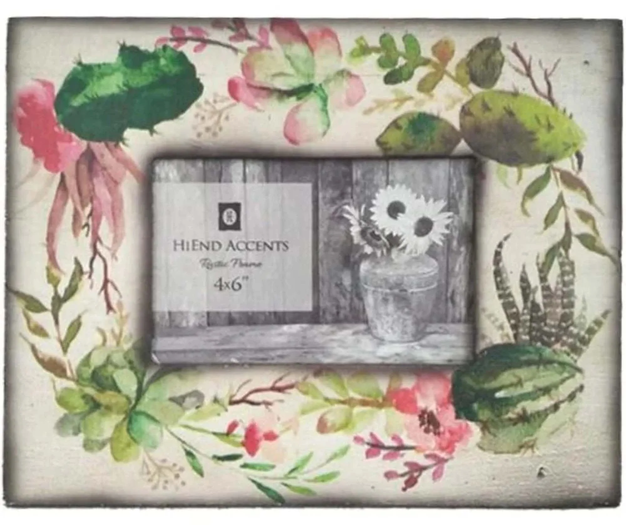 Succulent Wood Picture Frame, 4