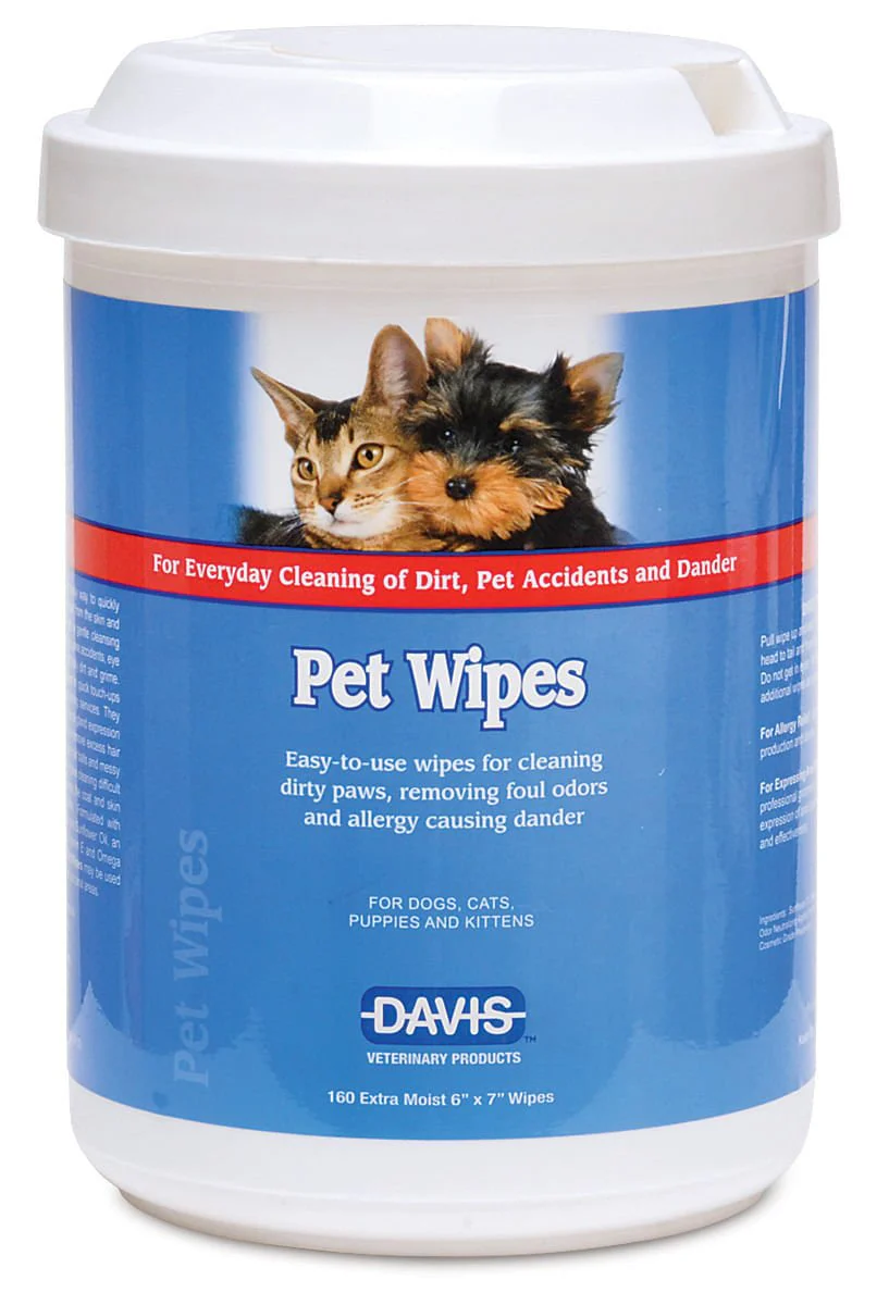 Davis Pet Wipes, 160 ct - Pet's Shop