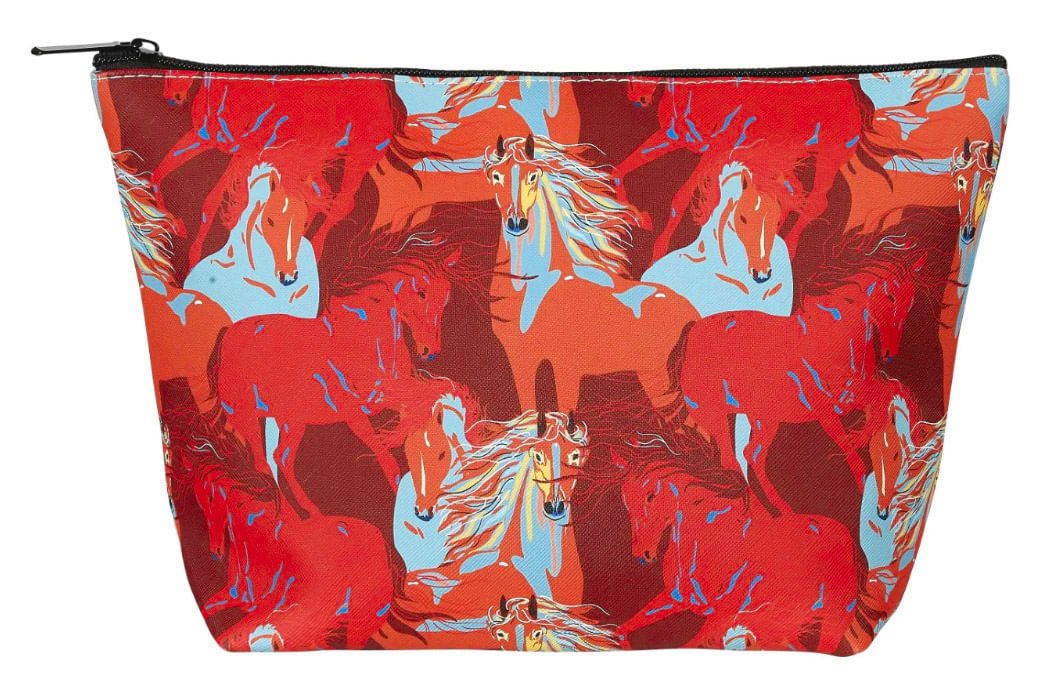 Colorful Horses Cosmetic Pouch - Pet's Shop
